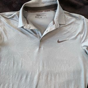 MENS GREY NIKE POLO